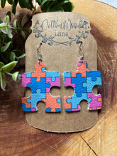 Load image into Gallery viewer, Autism Awareness Puzzle Piece earring
