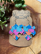 Load image into Gallery viewer, Autism Awareness Puzzle Piece earring
