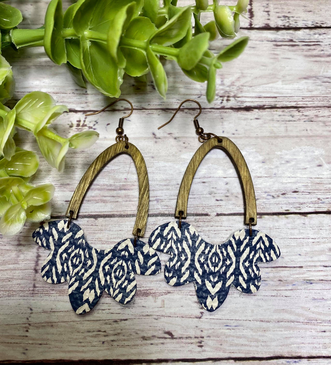 Blue Aztec Arch earring