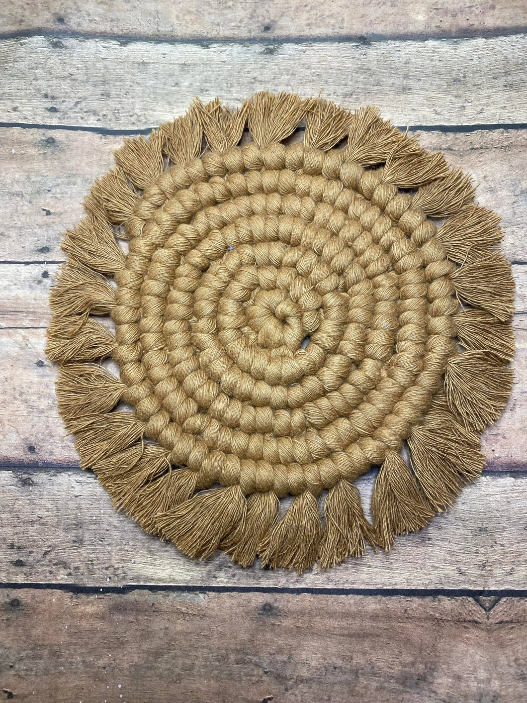 Caramel Macrame Coaster