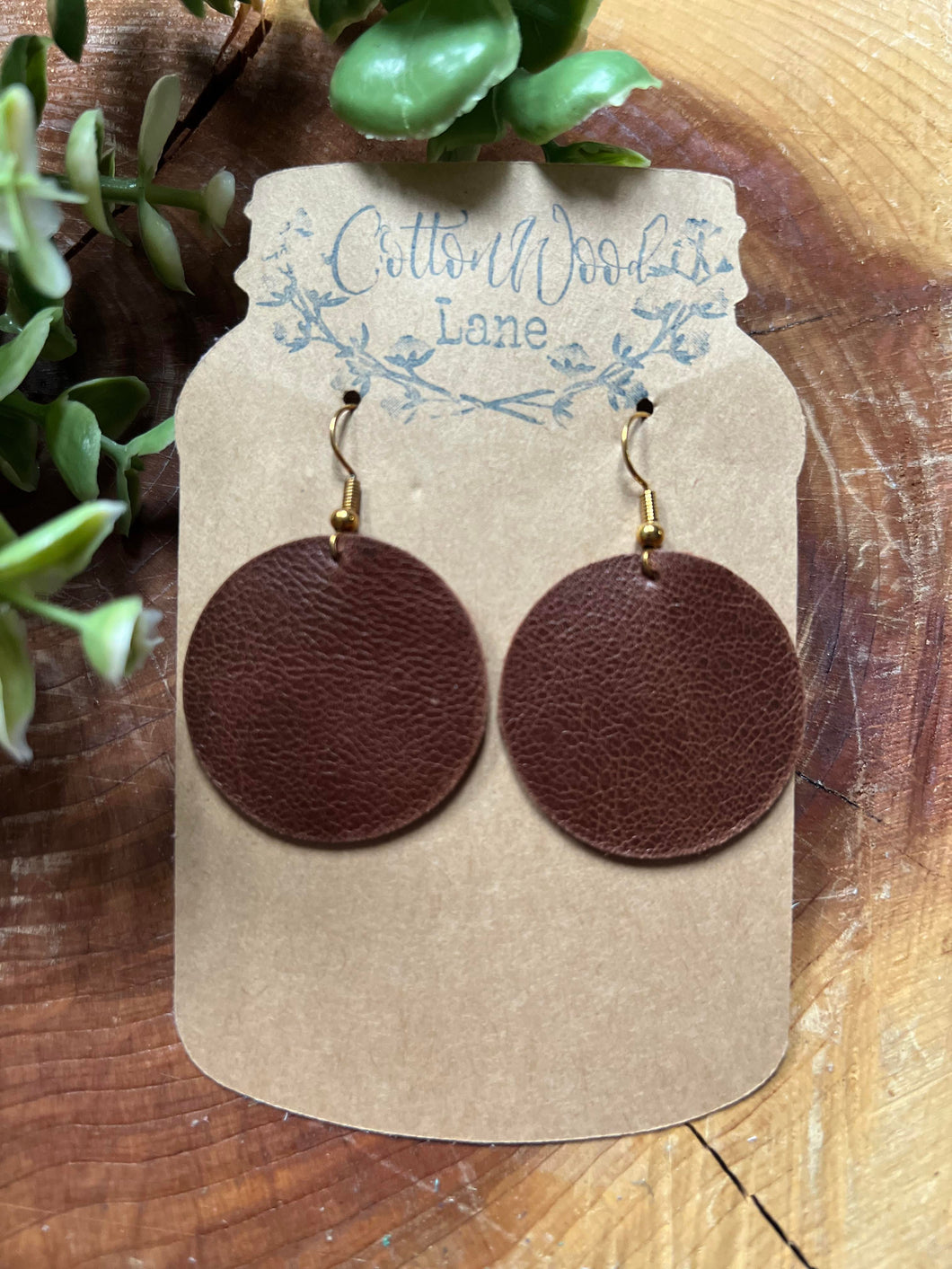 Chocolate Circle earring