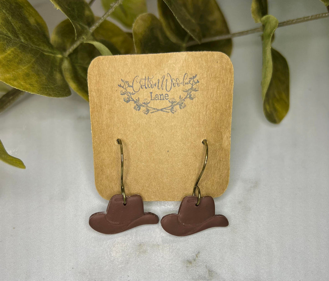 Cowboy Hat Clay earring