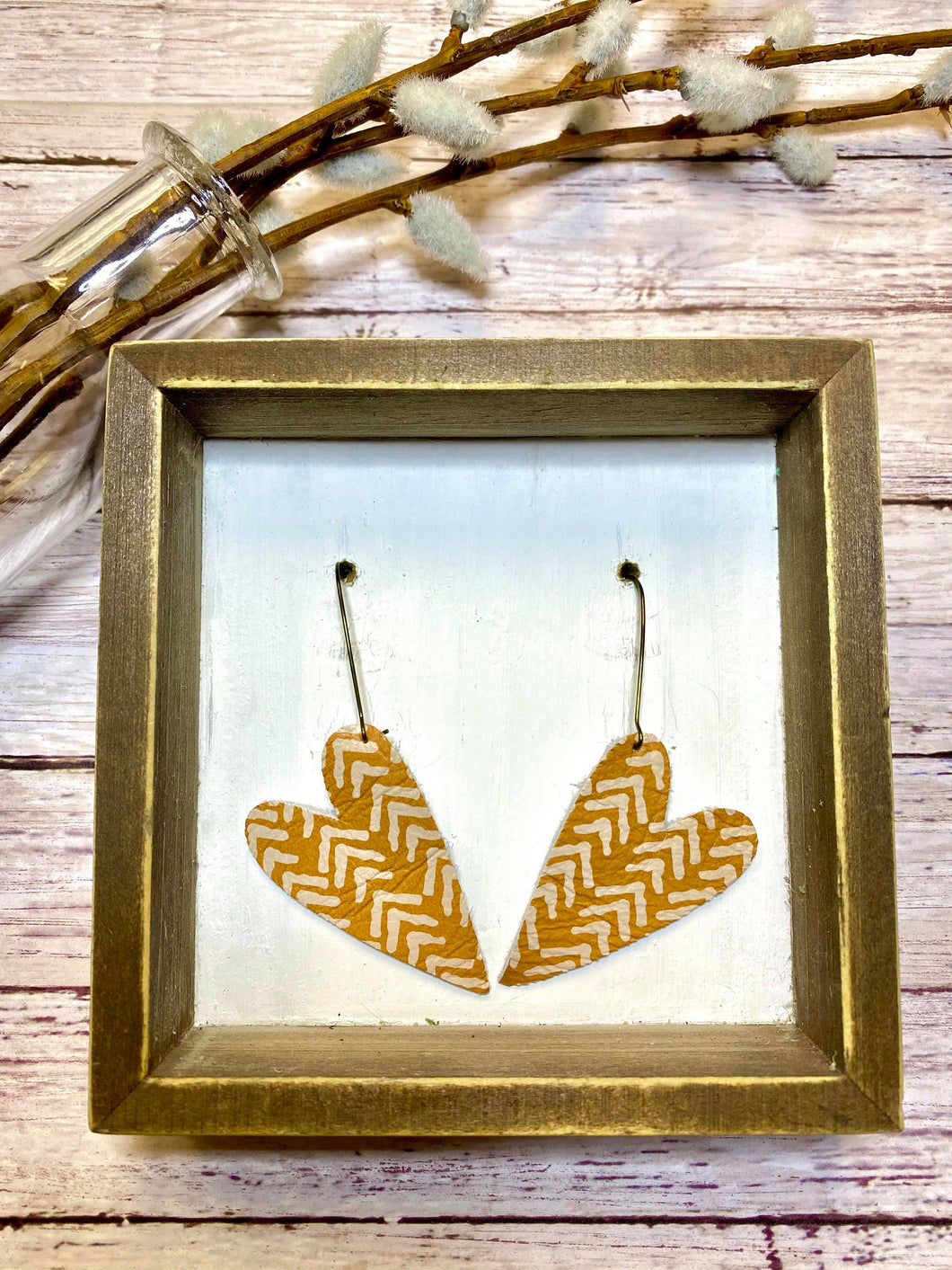 Mustard Chevron Macy Earring