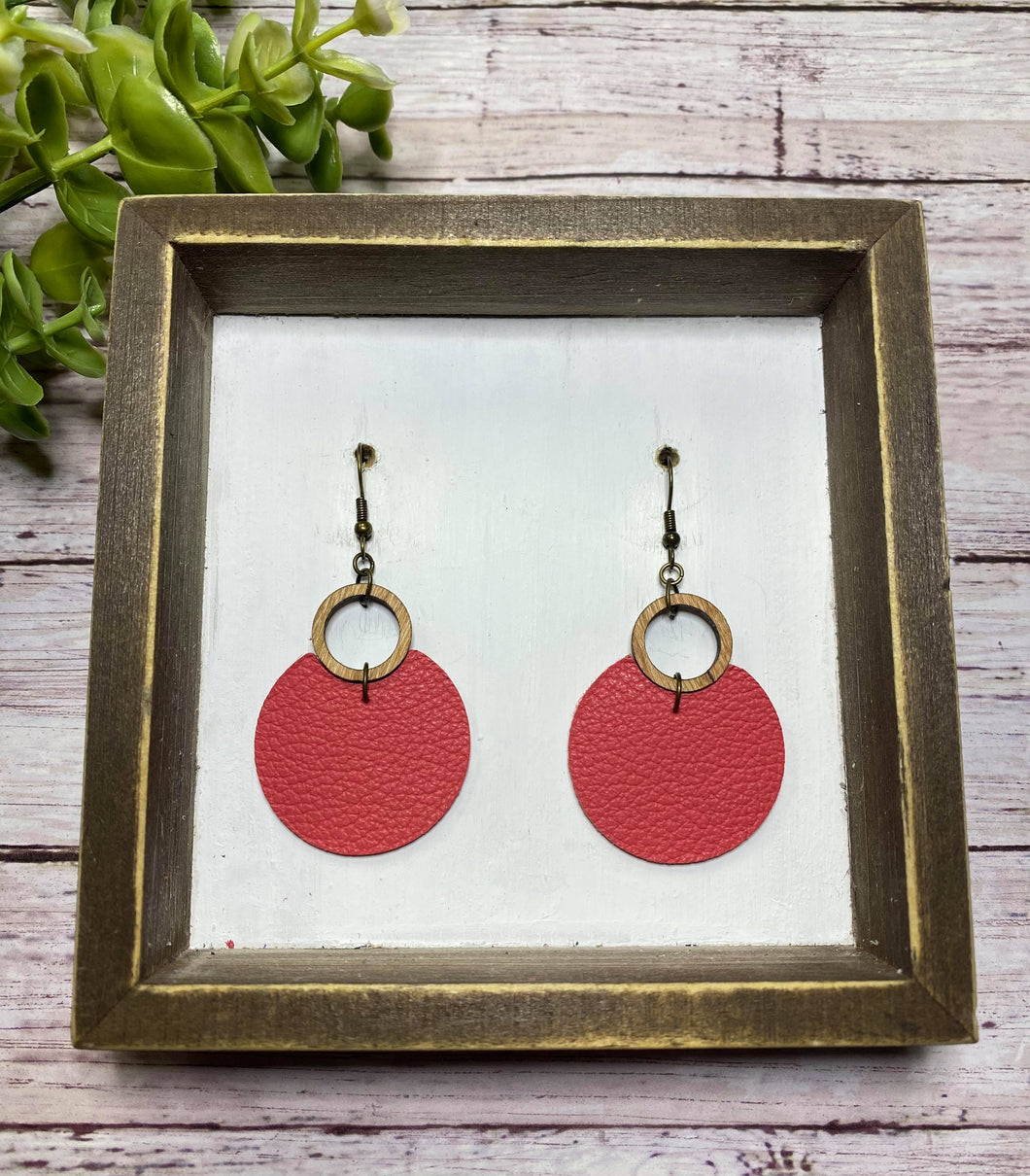 Open Circle watermelon earring