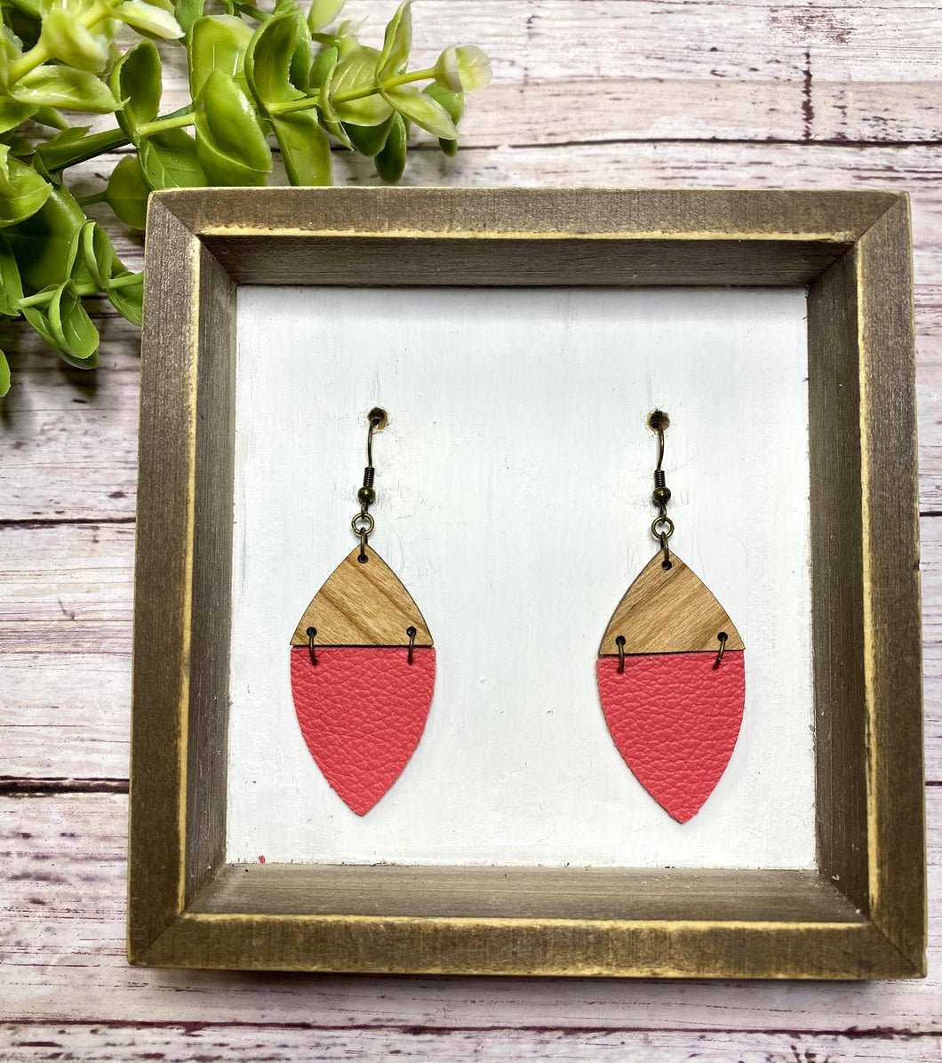 Petite Watermelon split petal earring