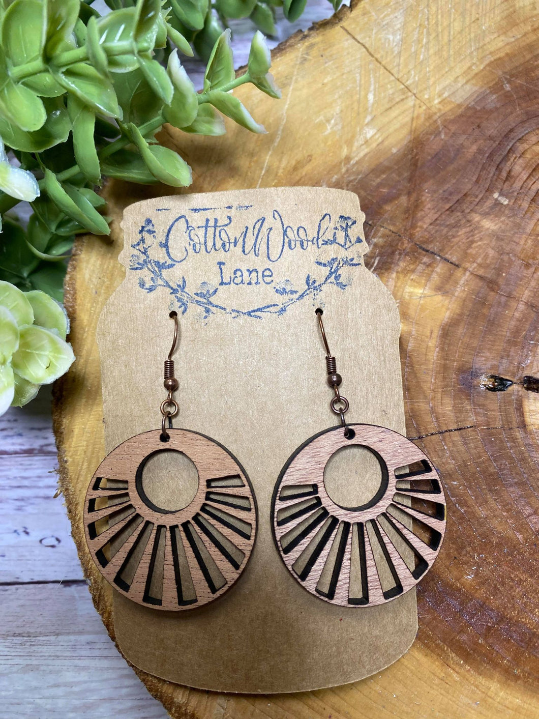 Ray of Sunshine Wooden earring