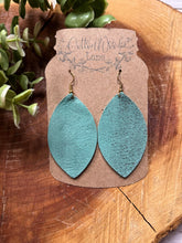 Load image into Gallery viewer, Rocker Turquoise Football earring
