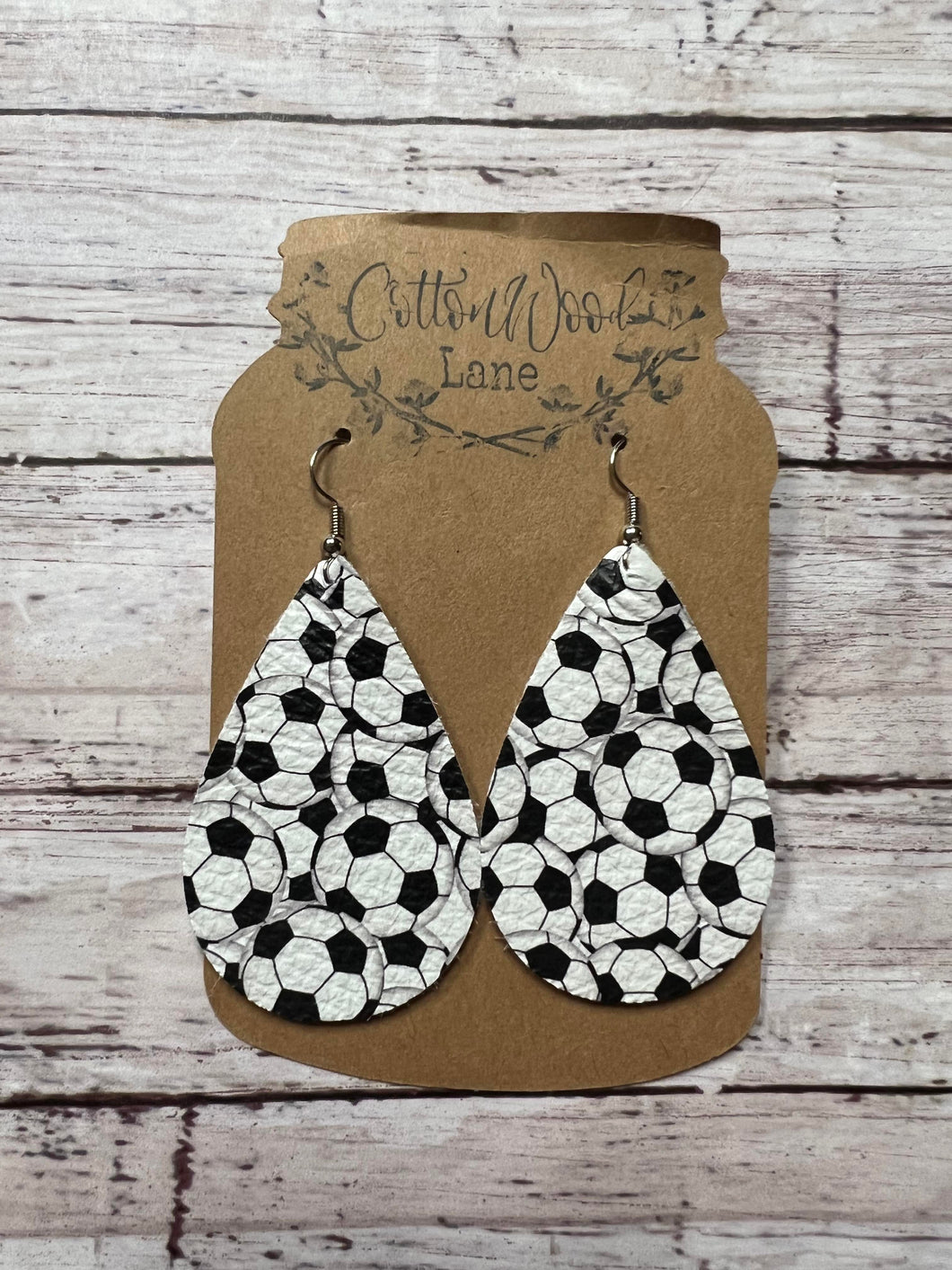 Soccer Teardrop earring