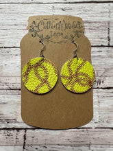 Load image into Gallery viewer, Softball Circle earring
