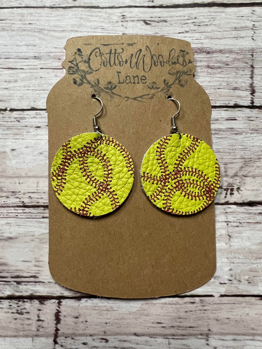 Softball Circle earring