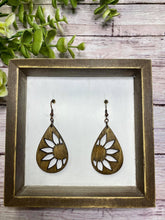 Load image into Gallery viewer, Wooden petite sunflower cutout earring
