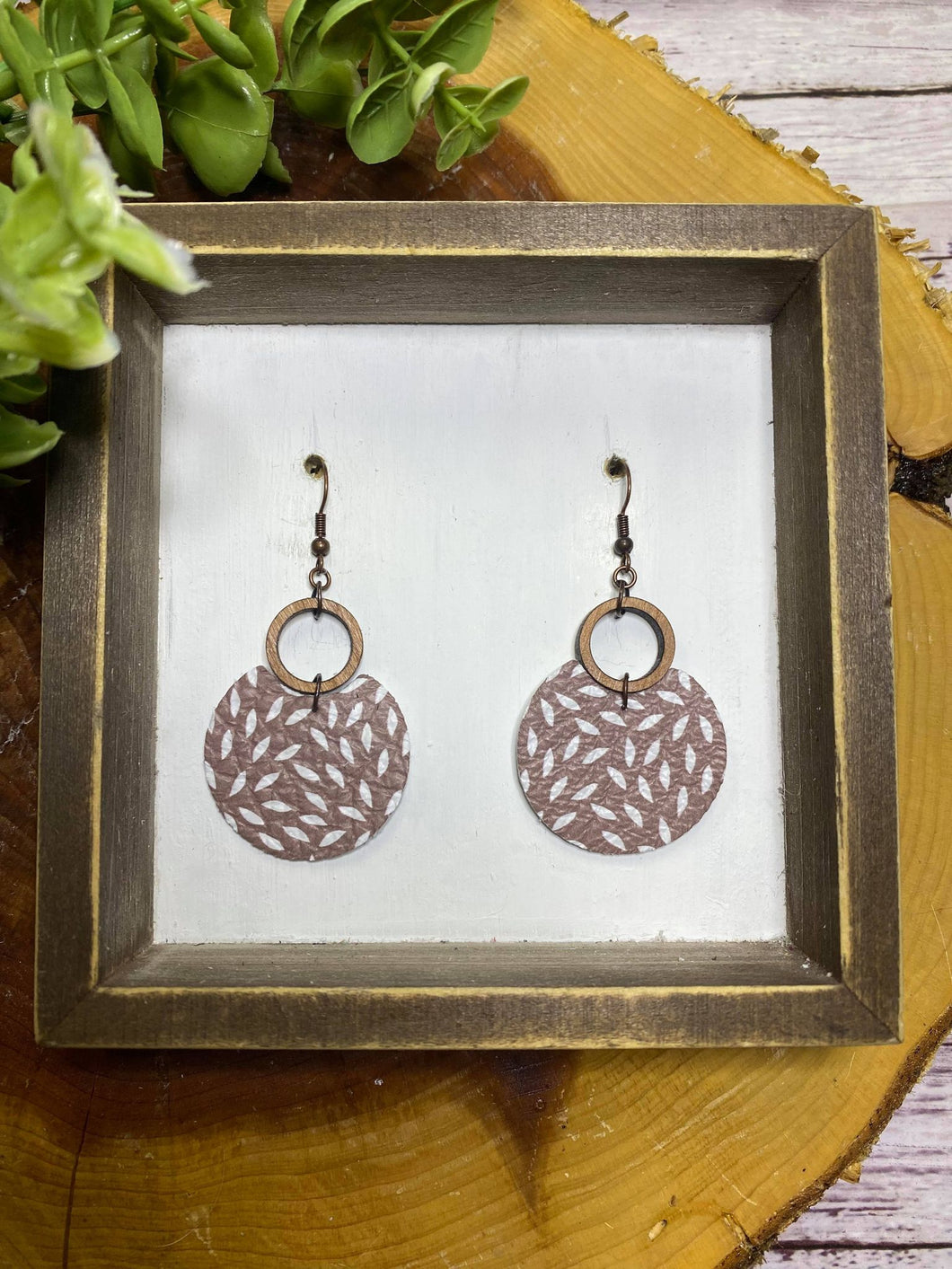 Tan Mum Open Circle earring