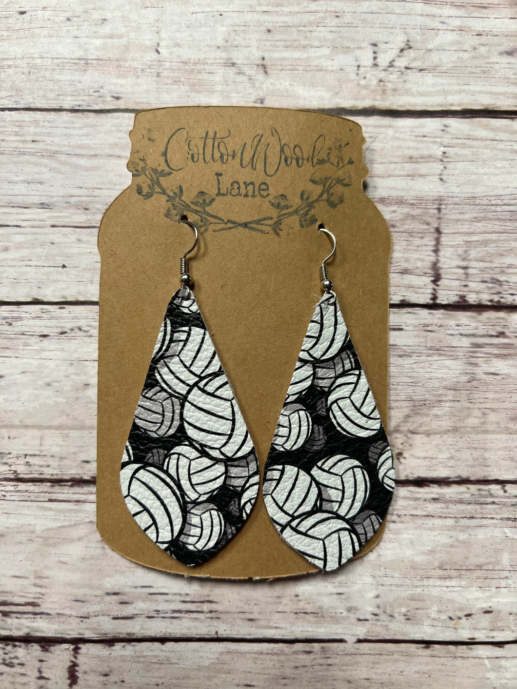 Volleyball Slim Pointed Teardrop earring