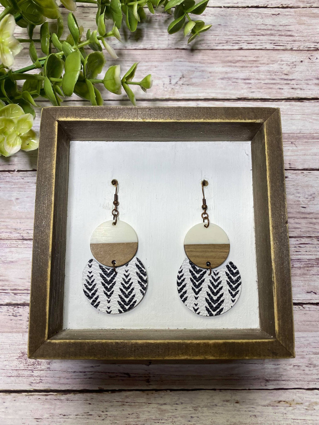 White Chevron Layla earring