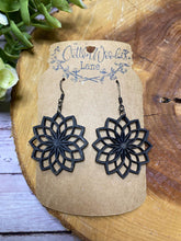 Load image into Gallery viewer, Wooden Mandala Flower earring
